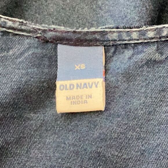 OLD NAVY NWT WRAP DRESS DENIM BLUE SIZE EXTRA SMALL - Picture 4 of 6